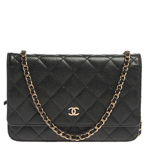 2000-2002 chanel timeless black caviar clutch with chain|Chanel Classic Vintage Caviar CC Black Diamond Quilted .